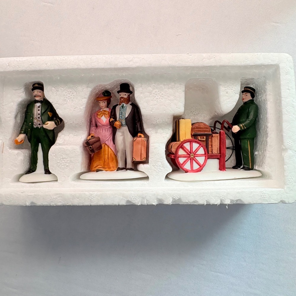 Department 56 Holiday Travelers Set of 3 Porcelain Figurines Multicolor 5571-9 - Picture 3 of 4
